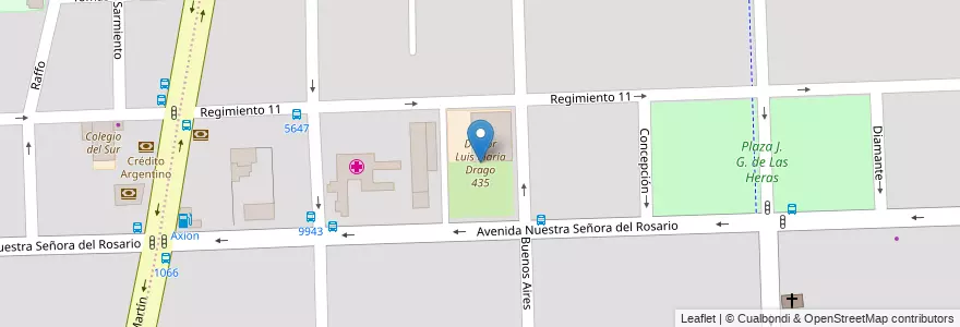 Mapa de ubicacion de Doctor Luis María Drago 435 en Argentine, Santa Fe, Departamento Rosario, Municipio De Rosario, Rosario.