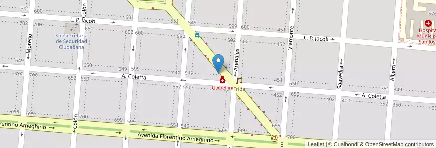 Mapa de ubicacion de Doctor Ruben Luquez en Argentinien, Provinz Buenos Aires, Partido De Campana.