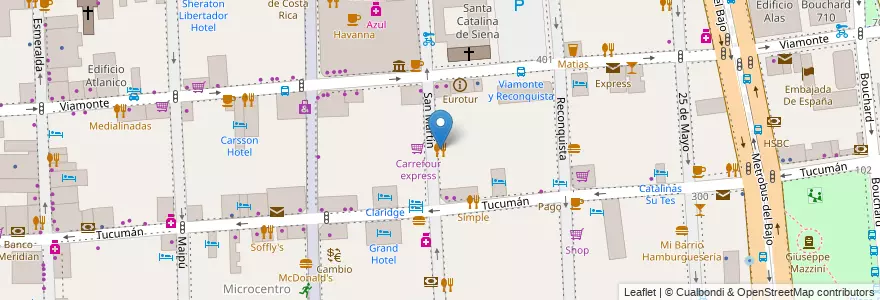Mapa de ubicacion de DOGG, San Nicolas en الأرجنتين, Ciudad Autónoma De Buenos Aires, Comuna 1, Buenos Aires.