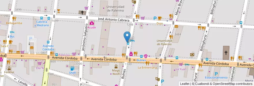 Mapa de ubicacion de Dojo Club, Palermo en Argentina, Autonomous City Of Buenos Aires, Autonomous City Of Buenos Aires.