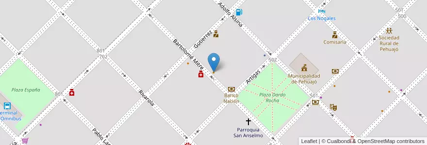Mapa de ubicacion de Dolcce en Arjantin, Buenos Aires, Partido De Pehuajó, Pehuajó.