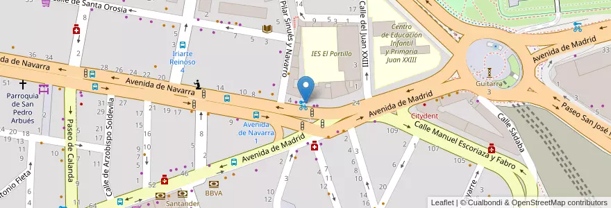 Mapa de ubicacion de Dolce Café en 스페인, Aragón, 사라고사, Zaragoza, 사라고사.