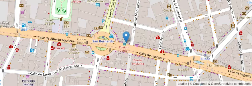 Mapa de ubicacion de Dolce e Salato en Spanien, Autonome Gemeinschaft Madrid, Autonome Gemeinschaft Madrid, Área Metropolitana De Madrid Y Corredor Del Henares, Madrid.