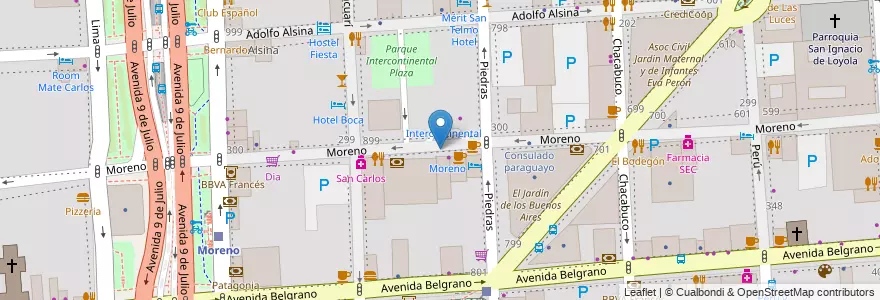 Mapa de ubicacion de Dolce Far Niente, Montserrat en آرژانتین, Ciudad Autónoma De Buenos Aires, Comuna 1, Buenos Aires.