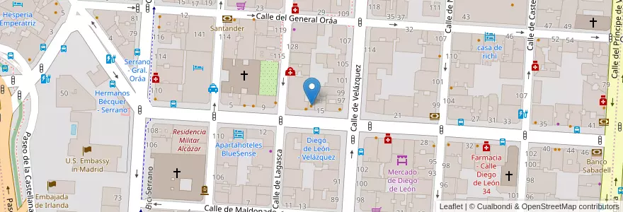 Mapa de ubicacion de Doli Restaurante Hindu en スペイン, マドリード州, Comunidad De Madrid, Área Metropolitana De Madrid Y Corredor Del Henares, Madrid.