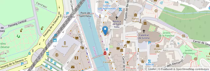 Mapa de ubicacion de Doll en スペイン, カタルーニャ州, ジローナ, Gironès, ジローナ.