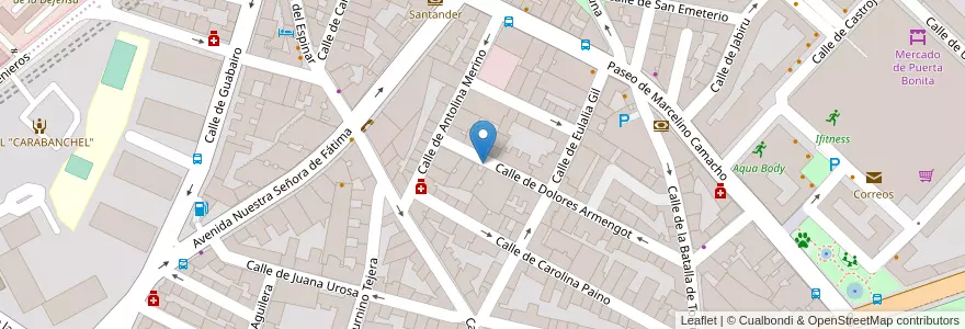 Mapa de ubicacion de DOLORES ARMENGOT, CALLE, DE,29 en スペイン, マドリード州, Comunidad De Madrid, Área Metropolitana De Madrid Y Corredor Del Henares, Madrid.