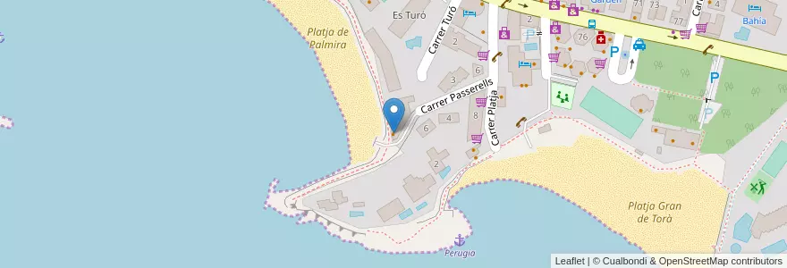 Mapa de ubicacion de Domin en スペイン, バレアレス諸島, España (Mar Territorial), Serra De Tramuntana, バレアレス諸島, Calvià.