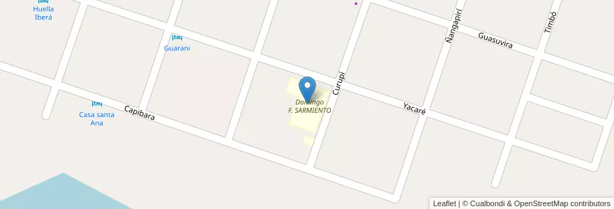 Mapa de ubicacion de Domingo F. SARMIENTO en Argentine, Corrientes, Departamento San Martín, Municipio De Colonia Carlos Pellegrini.