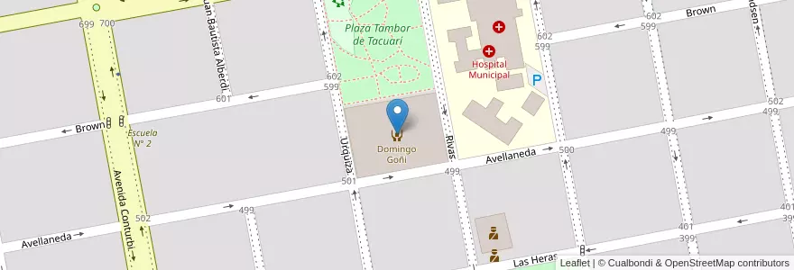 Mapa de ubicacion de Domingo Goñi en Argentina, Buenos Aires, Partido De Coronel Suárez, Coronel Suárez.