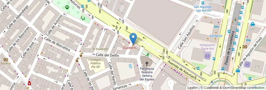Mapa de ubicacion de Domino's en Spanje, Comunidad De Madrid, Comunidad De Madrid, Área Metropolitana De Madrid Y Corredor Del Henares, Madrid.