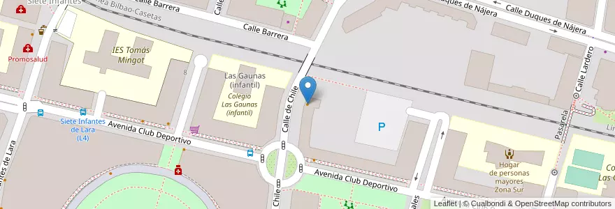 Mapa de ubicacion de Domino's en اسپانیا, La Rioja, La Rioja, Logroño.