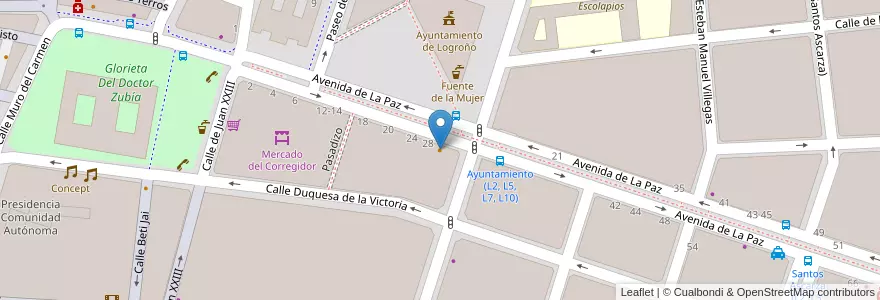 Mapa de ubicacion de Domino's en Spanje, La Rioja, La Rioja, Logroño.