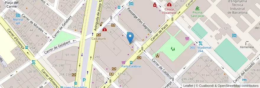Mapa de ubicacion de Domino's en اسپانیا, Catalunya, Barcelona, Barcelonès, Barcelona.