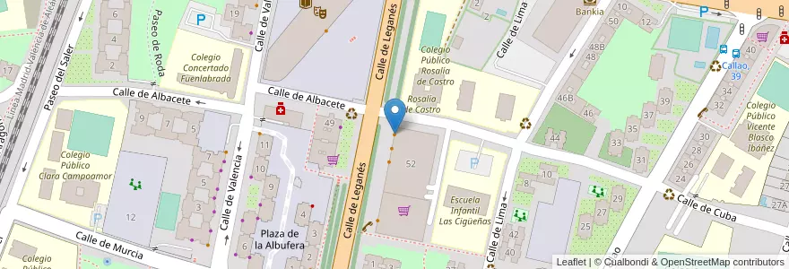 Mapa de ubicacion de Domino's pizza en 西班牙, Comunidad De Madrid, Comunidad De Madrid, Área Metropolitana De Madrid Y Corredor Del Henares, Fuenlabrada.