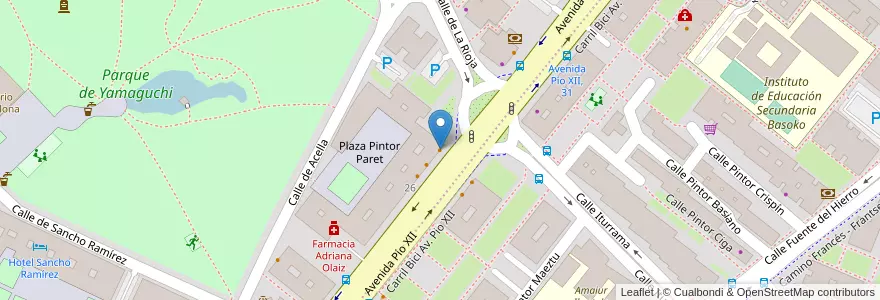 Mapa de ubicacion de Domino's Pizza en スペイン, ナバーラ州, ナバーラ州, パンプローナ.