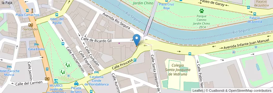 Mapa de ubicacion de Domino's Pizza en Spanje, Murcia, Murcia, Área Metropolitana De Murcia, Murcia.