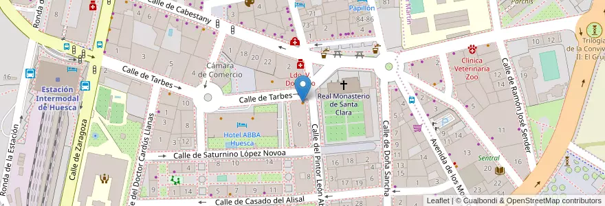 Mapa de ubicacion de Domino's Pizza en إسبانيا, أرغون, وشقة, Hoya De Huesca / Plana De Uesca, وشقة.