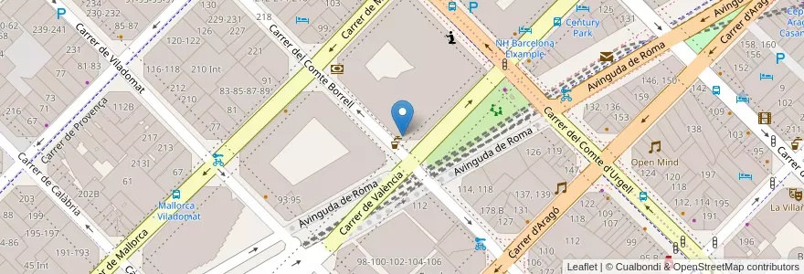 Mapa de ubicacion de Domino's Pizza en Spanien, Katalonien, Barcelona, Barcelonès, Barcelona.