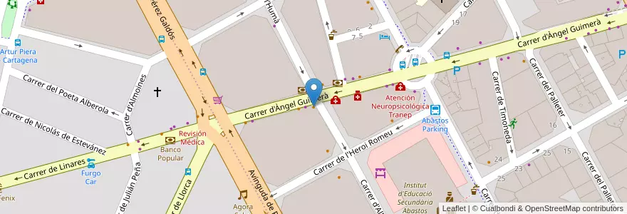 Mapa de ubicacion de Domino's Pizza en Spanje, Valencia, Valencia, Comarca De València, Valencia.
