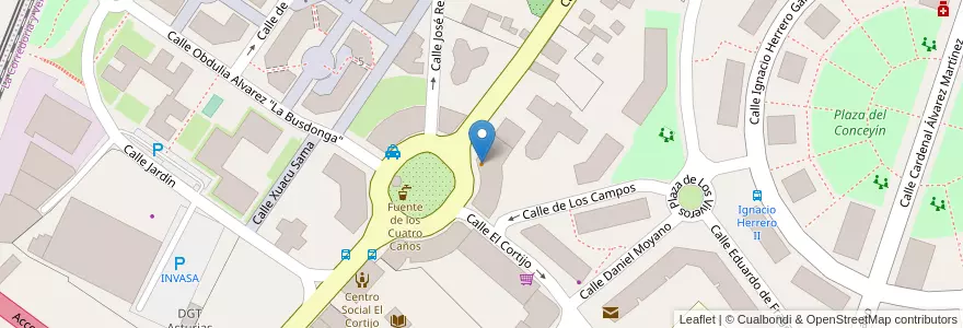 Mapa de ubicacion de Domino's Pizza en İspanya, Asturias, Asturias, Oviedo.