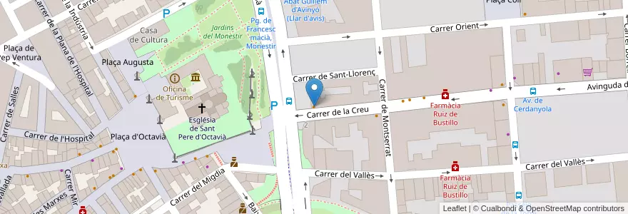 Mapa de ubicacion de Domino's Pizza en Spanje, Catalonië, Barcelona, Vallès Occidental, Sant Cugat Del Vallès.