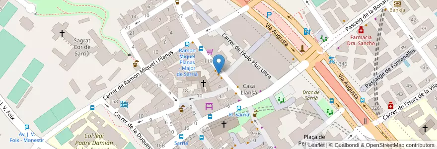 Mapa de ubicacion de Domino's Pizza en Испания, Каталония, Барселона, Барселонес, Барселона.