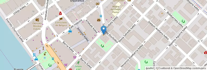 Mapa de ubicacion de Domino's Pizza en スペイン, バスク州, Bizkaia, Bilboaldea, Getxo.