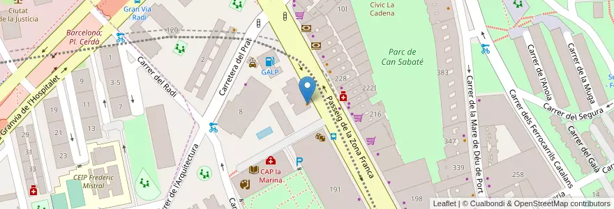 Mapa de ubicacion de Domino's Pizza en Sepanyol, Catalunya, Barcelona, Barcelonès, Barcelona.