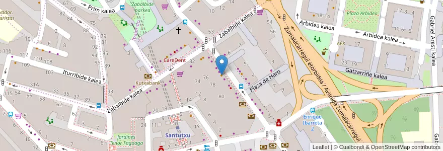 Mapa de ubicacion de Domino's Pizza en Spanje, Baskenland, Biskaje, Bilboaldea, Bilbao.