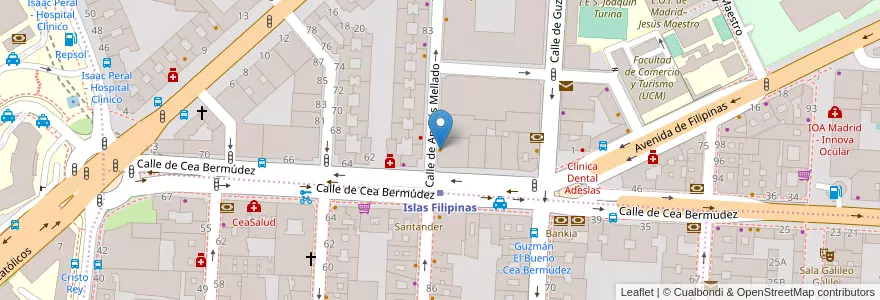 Mapa de ubicacion de Domino's en スペイン, マドリード州, Comunidad De Madrid, Área Metropolitana De Madrid Y Corredor Del Henares, Madrid.