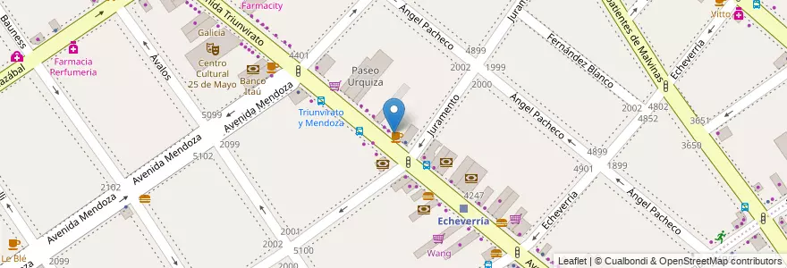 Mapa de ubicacion de Domus Artis, Villa Urquiza en アルゼンチン, Ciudad Autónoma De Buenos Aires, Comuna 12, ブエノスアイレス.