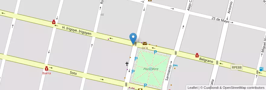 Mapa de ubicacion de Don Adolfo en アルゼンチン, コルドバ州, Departamento San Javier, Pedanía Dolores, Municipio De Villa Dolores, Villa Dolores.