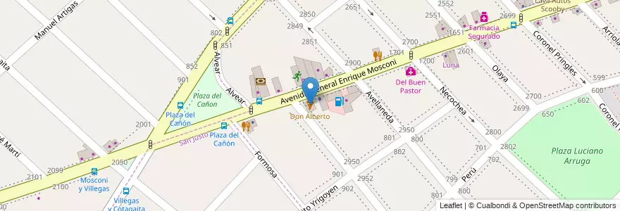 Mapa de ubicacion de Don Alberto en Arjantin, Buenos Aires, Partido De La Matanza, Lomas Del Mirador.