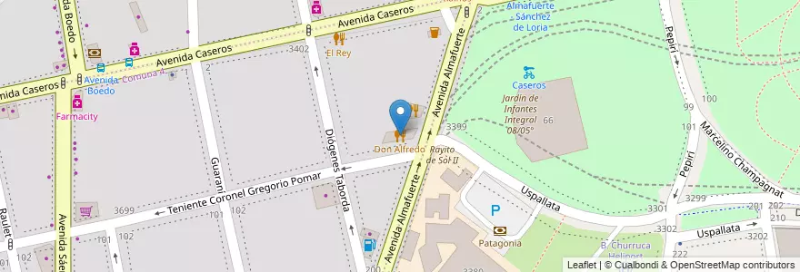Mapa de ubicacion de Don Alfredo, Nueva Pompeya en Argentine, Ciudad Autónoma De Buenos Aires, Comuna 4, Buenos Aires.