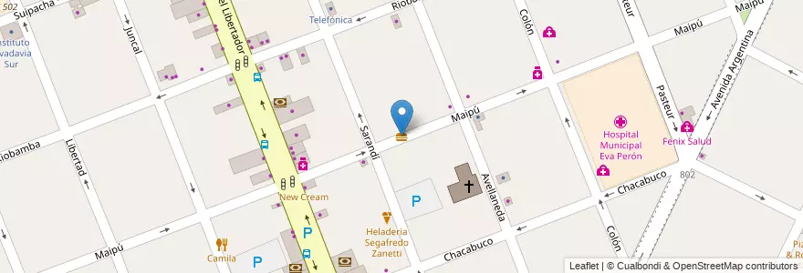 Mapa de ubicacion de Don Antonio en Argentina, Buenos Aires, Partido De Merlo, Merlo.