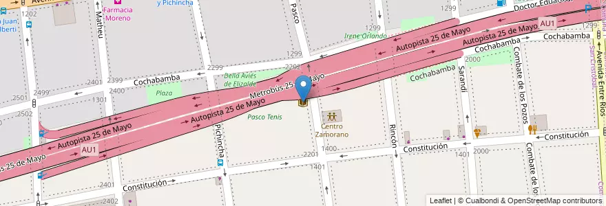 Mapa de ubicacion de Don Arturo Jauretche, San Cristobal en الأرجنتين, Ciudad Autónoma De Buenos Aires, Comuna 3, Buenos Aires.