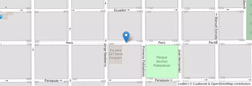 Mapa de ubicacion de Don Bosco en Arjantin, Şili, Río Negro, Cipolletti, Departamento General Roca.