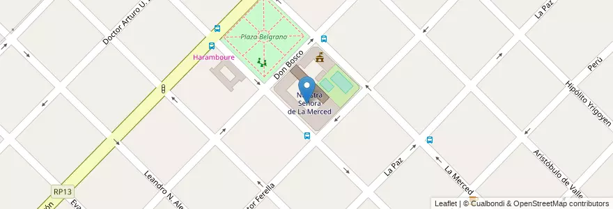 Mapa de ubicacion de Don Bosco en 阿根廷, 布宜诺斯艾利斯省, Partido De Ensenada.