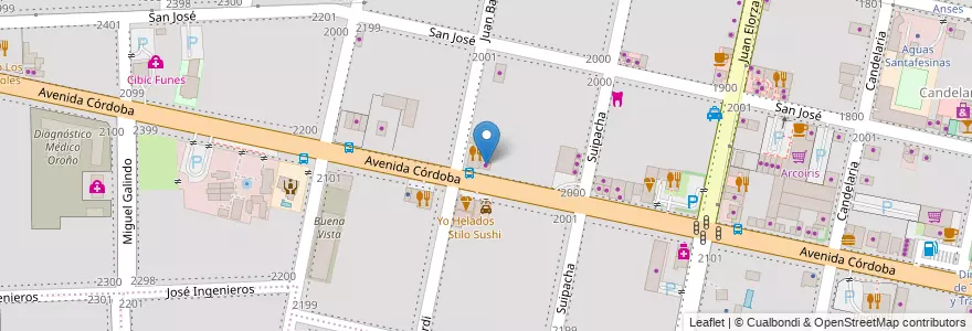 Mapa de ubicacion de Don Bosco en アルゼンチン, サンタフェ州, Departamento Rosario, Municipio De Funes, Funes.