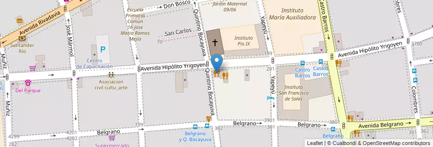 Mapa de ubicacion de Don Bosco, Almagro en 아르헨티나, Ciudad Autónoma De Buenos Aires, Comuna 5, 부에노스아이레스.