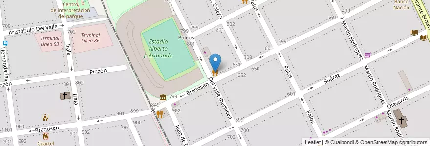 Mapa de ubicacion de Don Carlos, Boca en Arjantin, Ciudad Autónoma De Buenos Aires, Comuna 4, Buenos Aires.