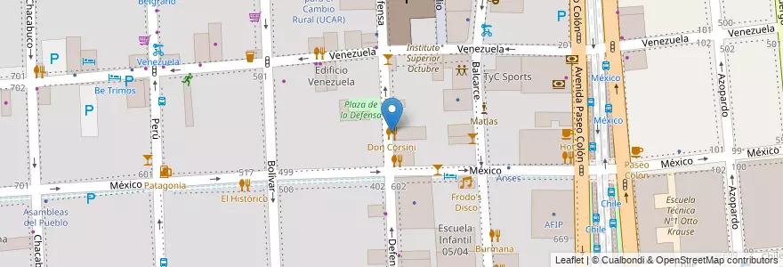 Mapa de ubicacion de Don Corsini, Montserrat en Argentinië, Ciudad Autónoma De Buenos Aires, Comuna 1, Buenos Aires.