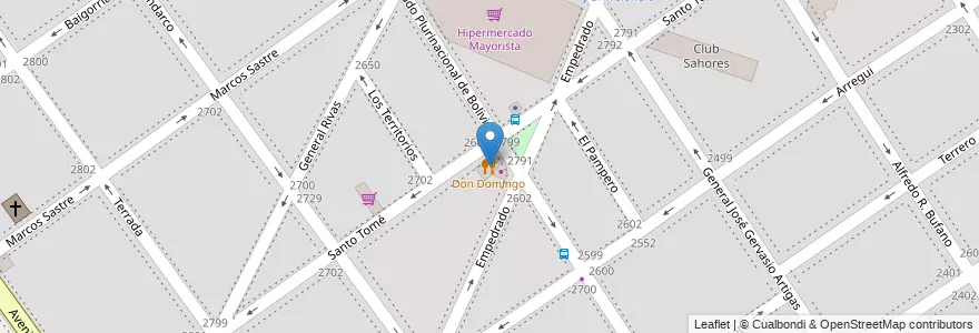 Mapa de ubicacion de Don Domingo, Villa del Parque en Arjantin, Ciudad Autónoma De Buenos Aires, Buenos Aires, Comuna 11.