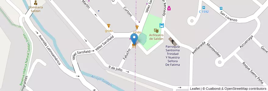 Mapa de ubicacion de Don Froilan Restorant en Argentinien, Provinz Córdoba, Municipio De Saldán, Departamento Capital, Pedanía Capital, Córdoba.
