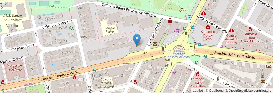 Mapa de ubicacion de Don Giovanni en إسبانيا, منطقة مدريد, منطقة مدريد, Área Metropolitana De Madrid Y Corredor Del Henares, مدريد.
