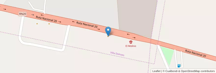 Mapa de ubicacion de Don Goyo en الأرجنتين, Córdoba, Departamento San Javier, Pedanía Rosas, Municipio De Villa Dolores.
