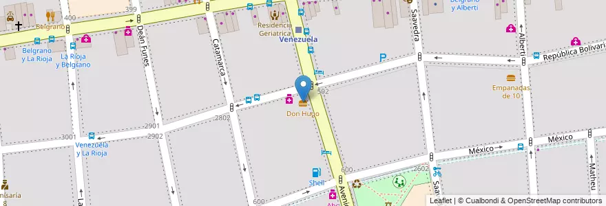 Mapa de ubicacion de Don Hugo, Balvanera en Argentina, Ciudad Autónoma De Buenos Aires, Comuna 3, Buenos Aires.