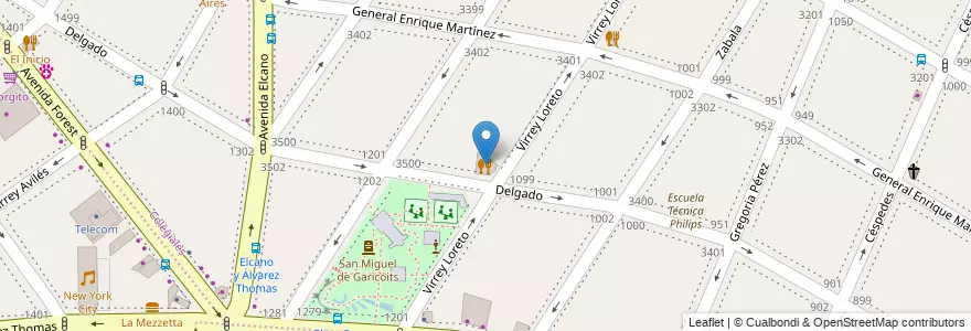 Mapa de ubicacion de Don Hugo, Colegiales en 阿根廷, Ciudad Autónoma De Buenos Aires, 布宜诺斯艾利斯.