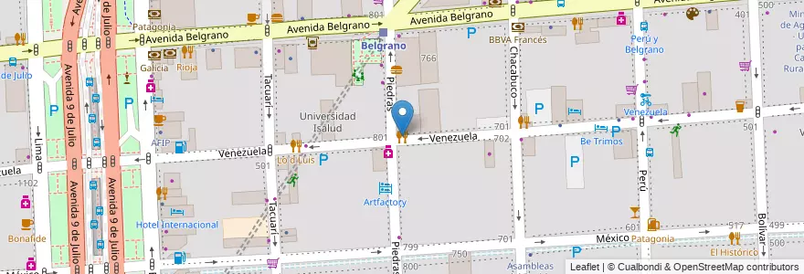 Mapa de ubicacion de Don Hugo, Montserrat en آرژانتین, Ciudad Autónoma De Buenos Aires, Comuna 1, Buenos Aires.